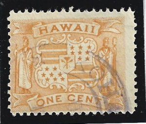 HAWAII Scott #74 Used  1c Coat of Arms KOHALA Cancel 2019 CV $1.50+