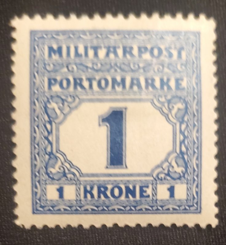 Bosnia J25, Military Post, rare, 1916, Cat. value - $6.25, MHOG