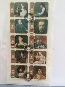 Sapporo Japan   Famous  Paintings 1972 Olympics stamps sheet  R25051