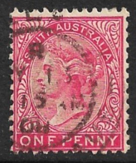 SOUTH AUSTRALIA 1904 1d Rose QV Portrait Issue Sc 133 VFU