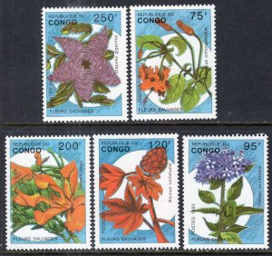 Congo Peoples Republic 1016-1020 Flowers MNH VF