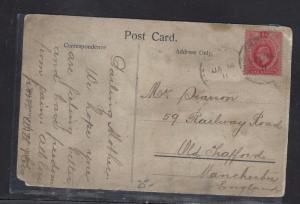 SOUTHERN NIGERIA ON PPC  (P1108B)  KE 1D ON 1911 PPC TO ENGLAND 