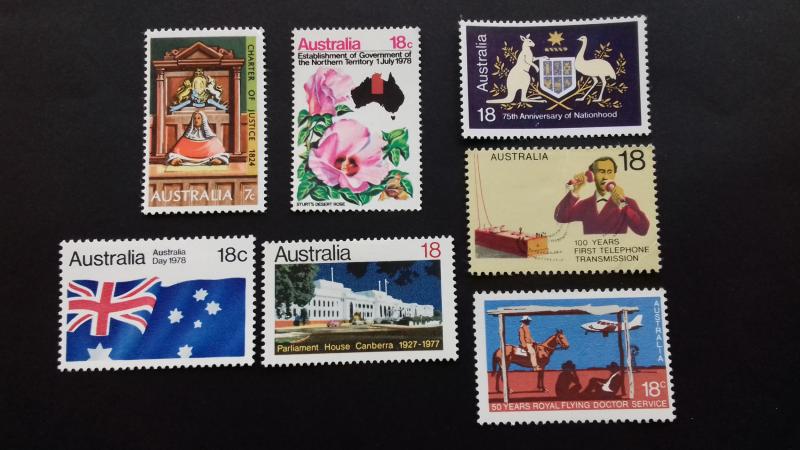 Australia Single Issues 1970's Unused