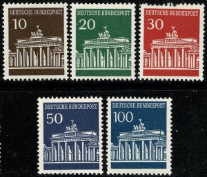 GERMANY 1966-68 BRANDENBURG GATE, BERLIN SET SG1412-15a MINT (NH) SUPERB