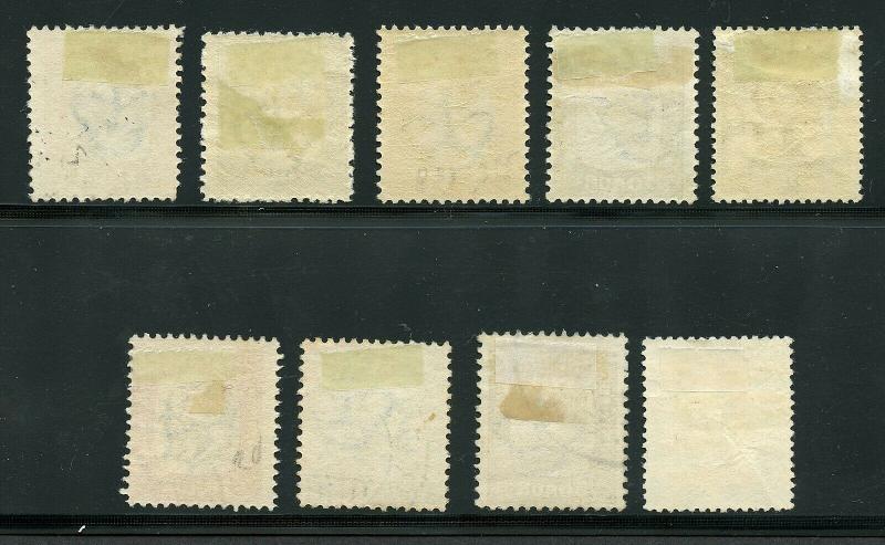ICELAND SCOTT# O31-39 FINELY USED & MINT LH AS SHOWN CATALOGUE VALUE $147.25