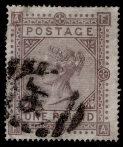 GB QV SG129, Rare Brown Purple Wmk Maltese Cross, Used. Cat Fa-