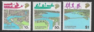 SINGAPORE SG558/60 1987 CONSERVATION MNH