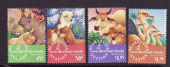 Cocos (Keeling) Is.-Sc#319-22-unused NH set-Imported Animals-1996-