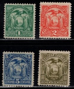 Ecuador -  #19 - #22 Arms of Ecuador set/4 - Unused NG