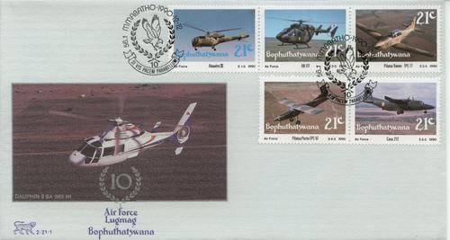 1990 Bophuthatswana Air Force 253a-e FDC