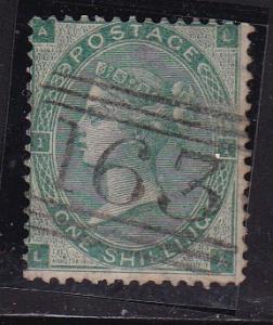 Great Britain 1862 1sh green F/VF/used