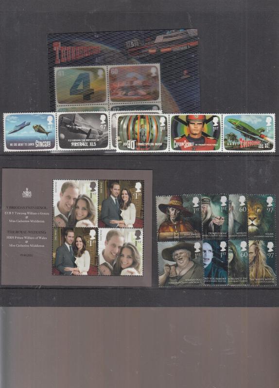 GB 2011 ALL SETS ISSUED THAT YEAR INC MINI SHEETS UNMOUNTED MINT FACE £95 OR S0