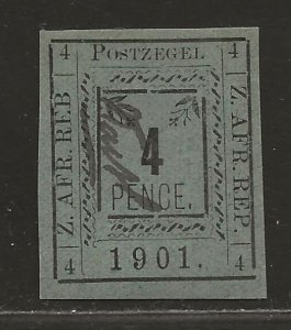 TRANSVAAL SC# 184(SG#10f) LEFT 'REB'   VF/MOG