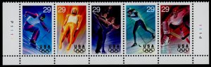 USA 2881a MNH Winter Olympics, Skiing, Luge, ice Hockey, Ice Dancing