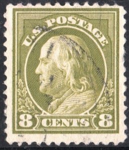 SC#414 1¢ Franklin Single (1912) Used