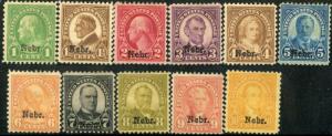 #669-679 NEBRASKA SET FINE OG HR CV $295 BM3749