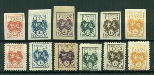 Central Lithuania 1920 - 1921 #1 - 6 MH Perf & Imperf Complete SCV(2022)=$4.80