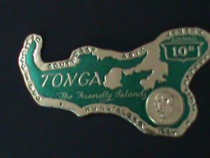 TONGA-1964-SC# C7 MAP OF TONGA & KOULA GOLD COIN -MINT VF -60 YEARS OLD