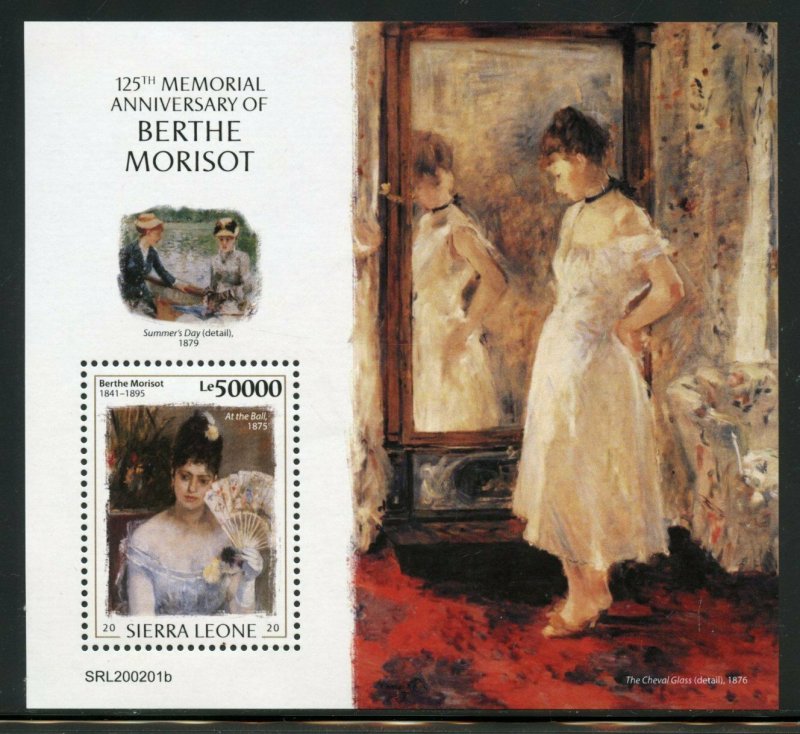 SIERRA LEONE 2020 125th MEMORIAL ANNIVERSARY OF BERTHE MORISOT  S/S MINT NH