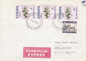 Belgium 1972 7f Europa on Express Cover to Asel, Germany  Nice Cancel & Usage