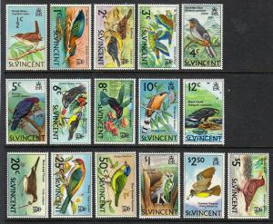 St. Vincent Birds (Scott #279-94) MLH 