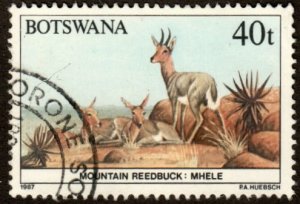 Botswana 418 - Used - 40t Mountain Reedbuck (1987) (cv $2.00) (2)