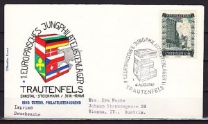 Austria, 1961 issue. Europa-Scouts, 03/AUG/61 Cachet & Cancel on Cover.
