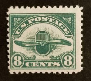 US Scott C4 8c Propeller Airmail Stamp MH OG T5757