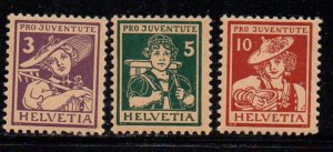 Switzerland Sc B4-B6 1916 Pro Juventute stamp set mint