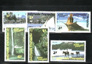 FRENCH POLYNESIA Sc 581-86 NH ISSUE OF 1991 - TOURISM