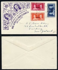 Niue 1937 Coronation on a Cover