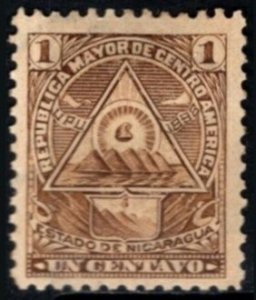 1898 Nicaragua Scott #- 109A 1 Centavo Coat of Arms  No Watermark Unused
