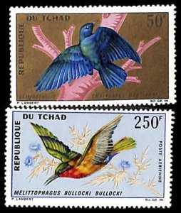 Chad 1967, Birds 2v, MNH
