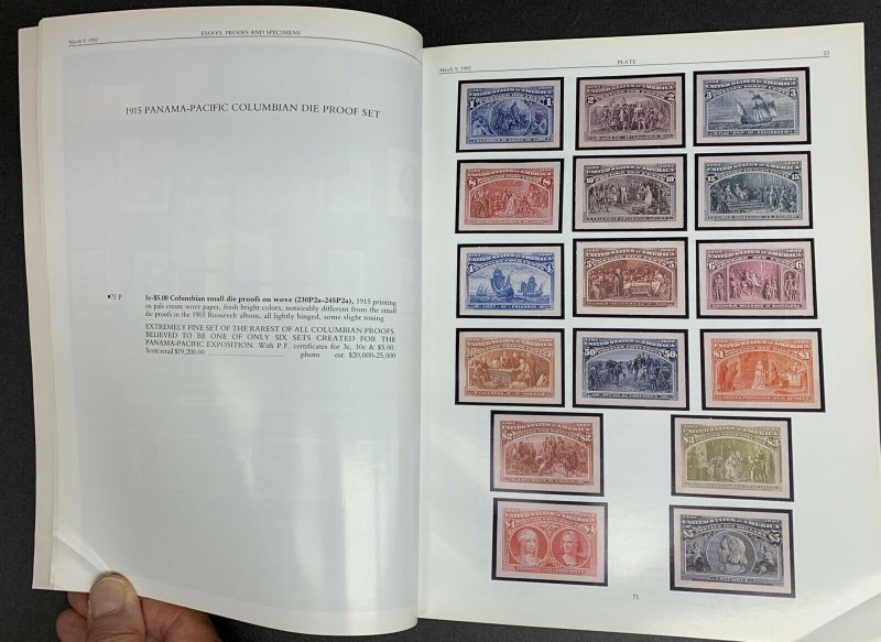 U.S. Stamps and Covers, Christie's Robson Lowe, Sale 7386, March 10, 1992