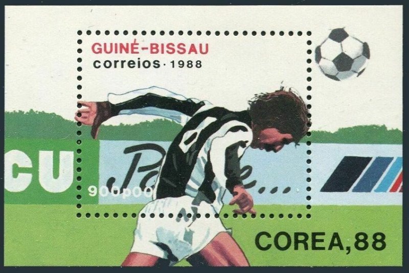 Guinea Bissau 726, MNH. Michel 942 Bl.271. Olympics, Seoul-1988. Soccer. 