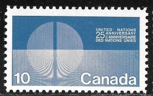 Canada 513: 10c United Nations, MNH, VF