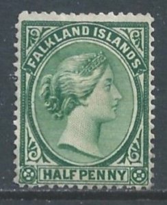 Falkland Islands #9 Mint No Gum 1/2p Queen Victoria - Green