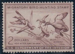 United States RW20 - Mint-H - Blue-winged Teal (cv $90)