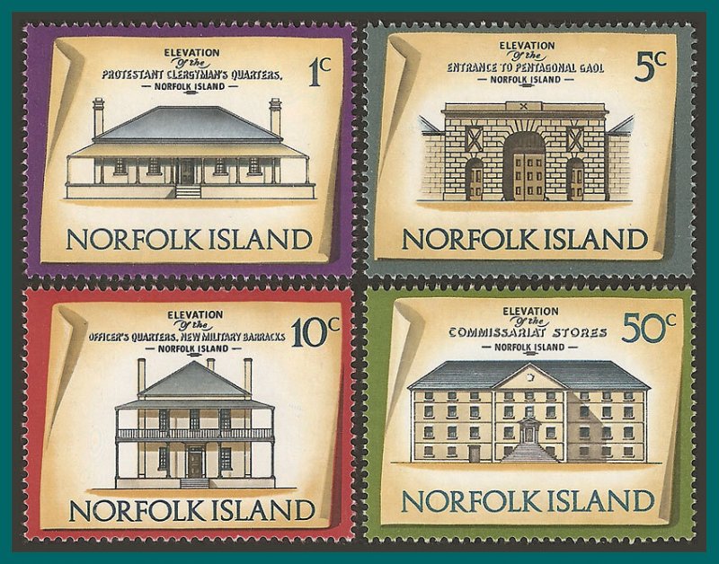 Norfolk Island 1973 Buildings I, MNH  #156-170,SG133-SG147