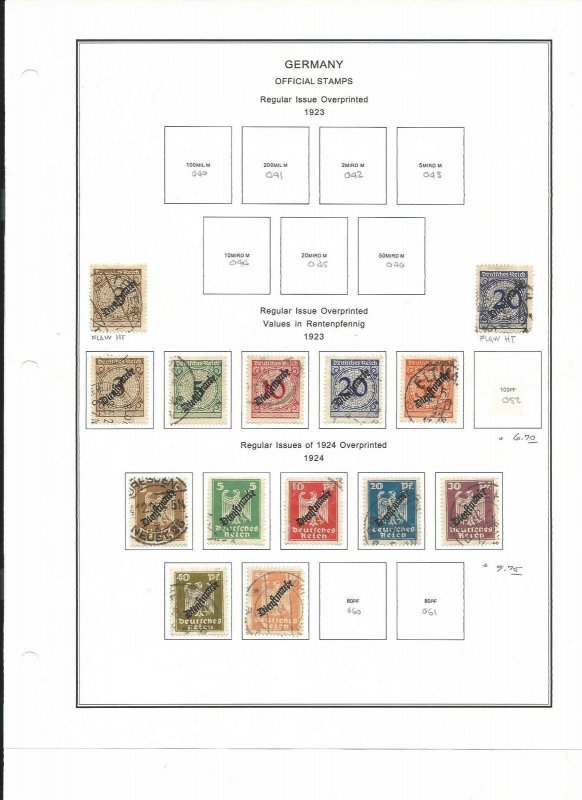 Germany Back of Book Collection 1903-1955 on 12 Album Pages, Airmail +