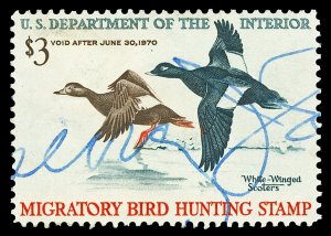 Scott RW36 $3.00 Duck Hunting Signed VF Part OG Cat $8