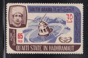 South Arabia Qu'aiti State 1966 MH SG #87 65f Satellite International Coopera...