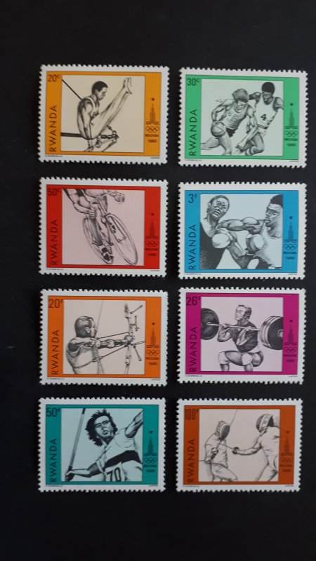 Sport - Olympic Games Moscow - Rwanda 1984. - Complete set ** MNH