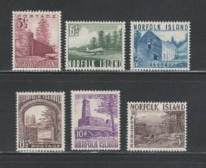 Norfolk Island 1953 Scenes Scott # 13 - 18 MH