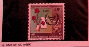 NEW CALEDONIA Sc 468 NH ISSUE OF 1981 - YEAR OF DISABLED