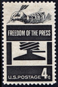 SC#1119 4¢ Freedom of the Press (1958) MNH