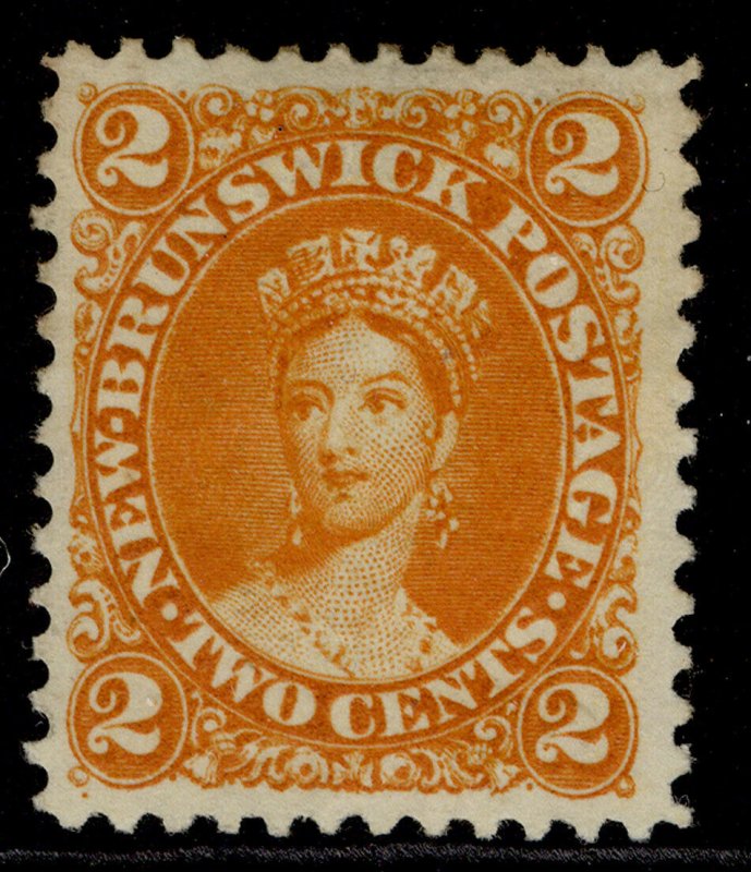 CANADA - New Brunswick QV SG12, 2c deep orange, UNUSED. Cat £48.