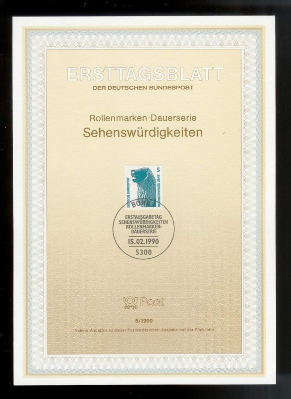 GERMANY (52) Ersttagsblatt FDC Presentation Cards