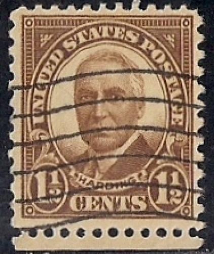 684 1 1/2 cent Harding, Brown Stamp used F-VF