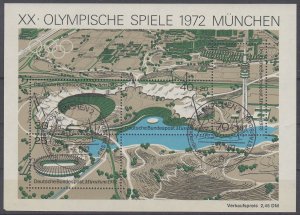 Germany 1972 Sc#B489 Mi#SS 7 used Cancel München (BU1779)